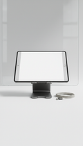 Magnetic phone stand, Three-quarter angle product shots at desk height—emphasizing form factor and material quality...