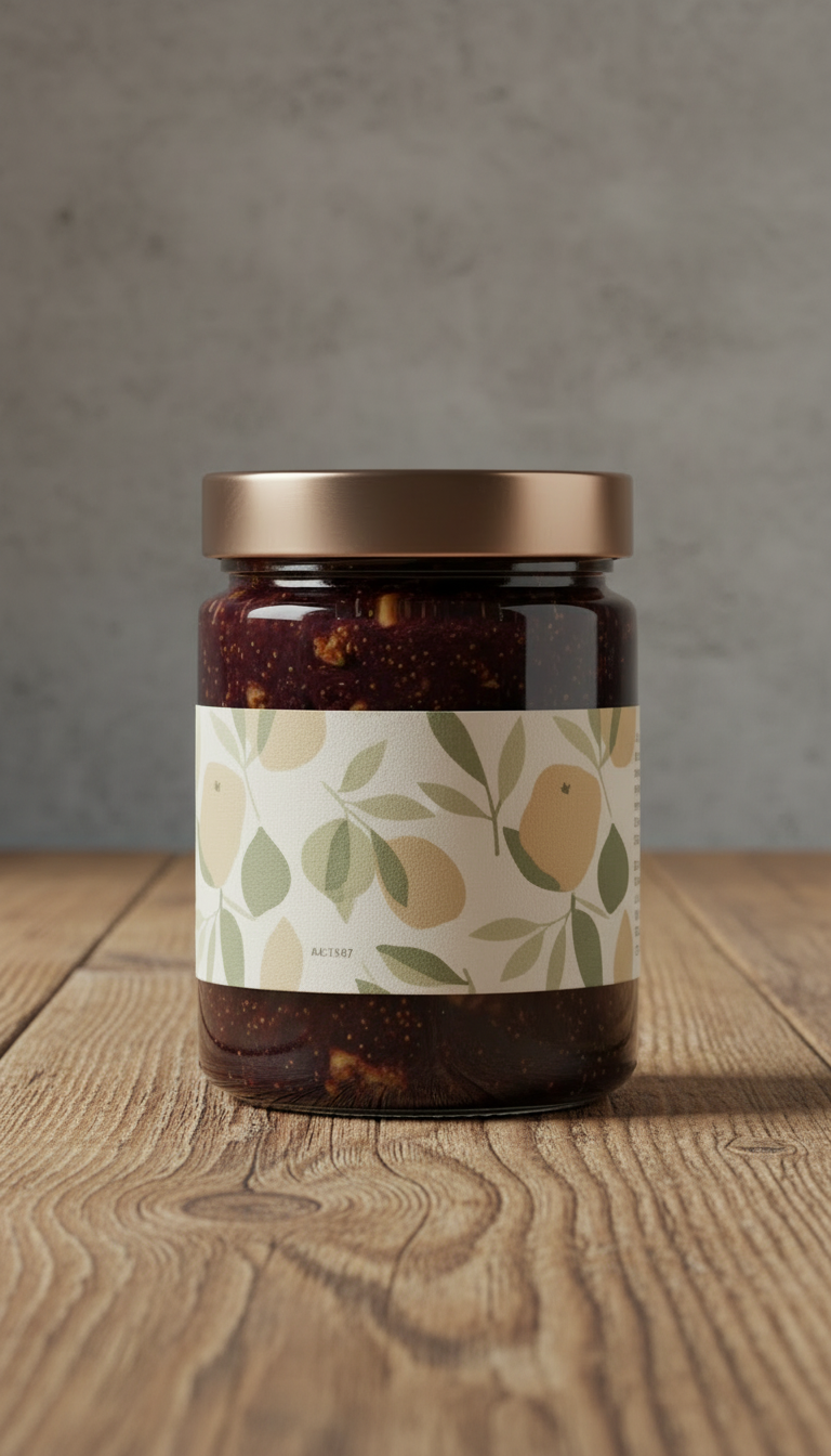 Fig and toasted walnut jam in a new setting